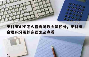 支付宝APP怎么查看蚂蚁会员积分，支付宝会员积分买的东西怎么查看